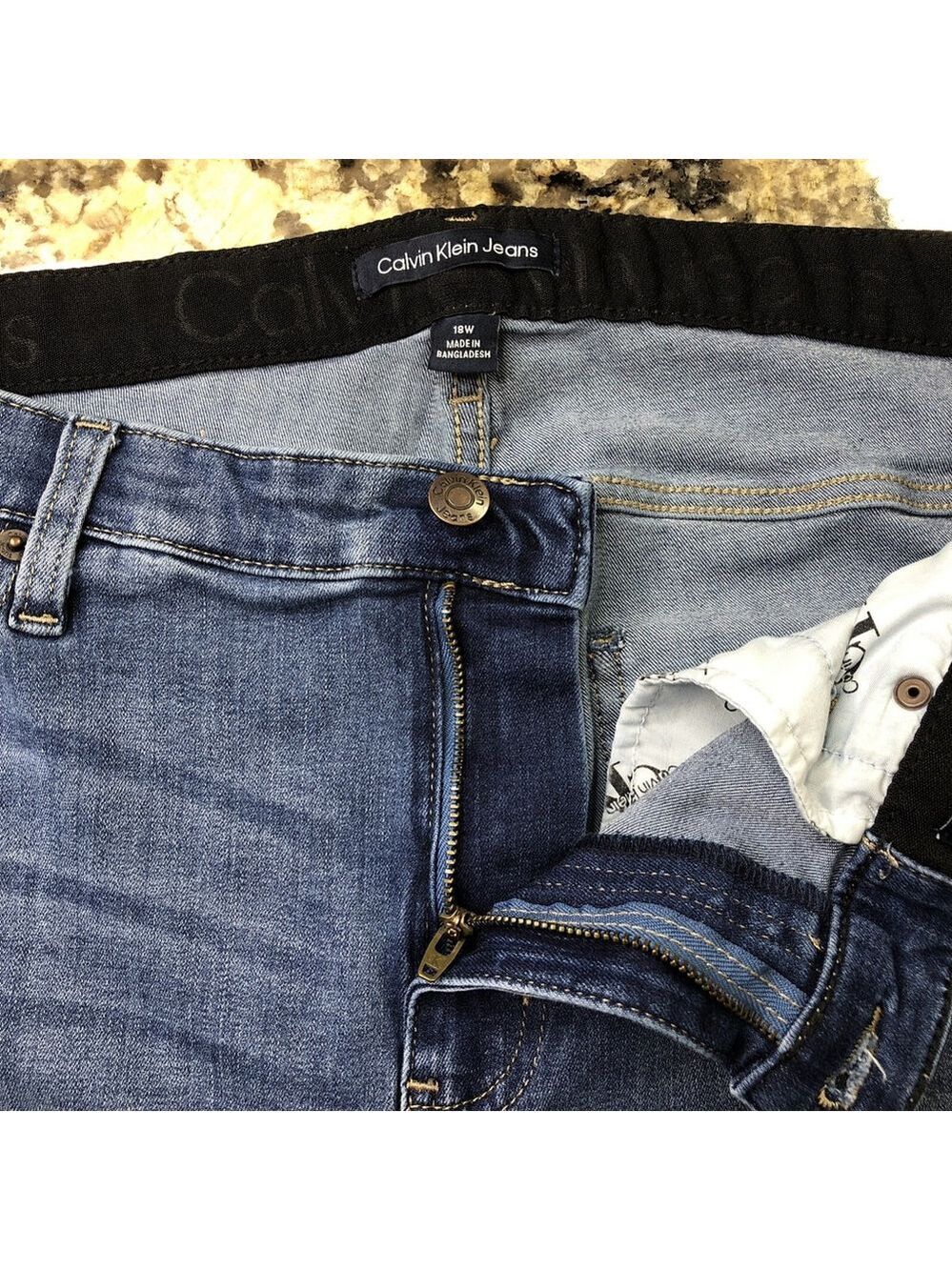 Size 18W X 27 Calvin Klein High Rise Skinny Women’s Jeans Stretchy BD - Picture 3 of 14